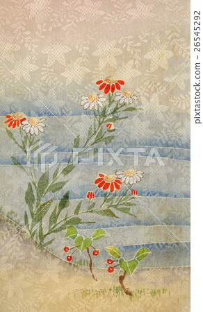 Japanese pattern silk fabric dyed cloth kimono kimono pattern 26545292