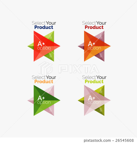 Set of triangle geometric business infographic 26545608