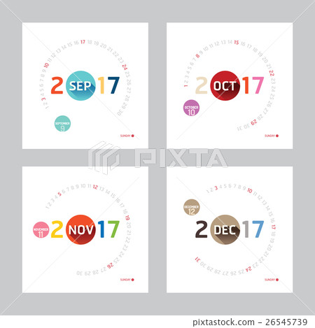2017 Calendar Calendar Vector  Modern Design. 26545739