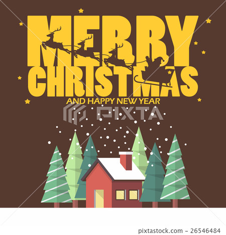 Merry christmas and Happy new year. winter time 26546484