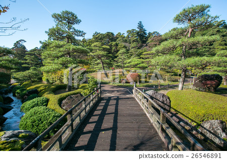 Japanese bridge in botanical garden Japanese bridge in botanical garden 26546891