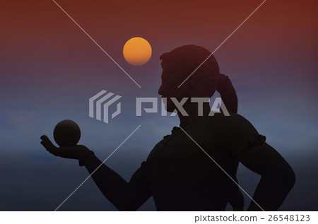 Beautiful man sculpture with morning light 26548123