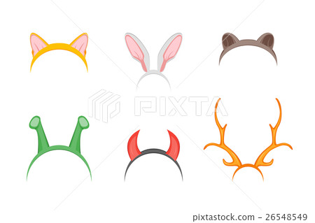 Headband with Ears Holiday Set. Vector 26548549