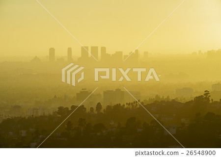 Sunset West Hollywood cityscape in Los Angeles California Sunset West Hollywood cityscape in Los Angeles California 26548900