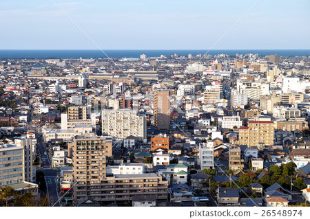 Yonago city city street bird's-eye view Yonago city city street bird's-eye view 26548974