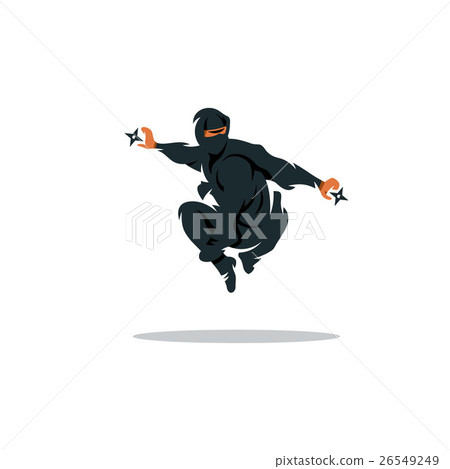 Vector Asian Ninja Cartoon Illustration. Vector Asian Ninja Cartoon Illustration. 26549249
