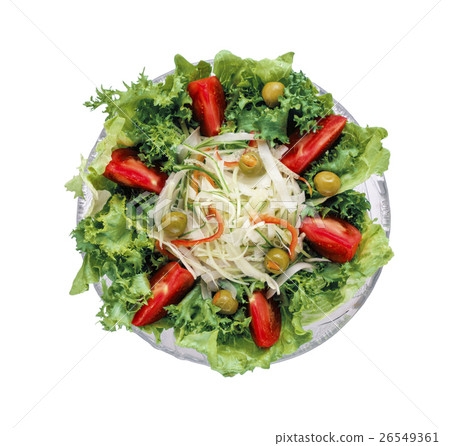 Fresh raw vegetable salad 26549361
