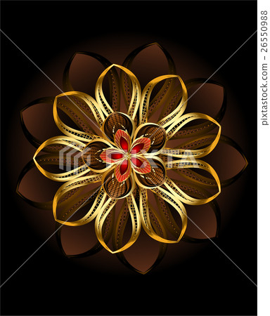 abstract golden flower 26550988