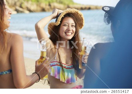 Friends who enjoy the resort 26551417