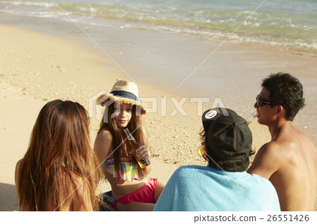 Friends who enjoy the resort 26551426