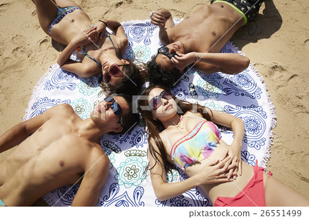 Friends who enjoy the resort 26551499