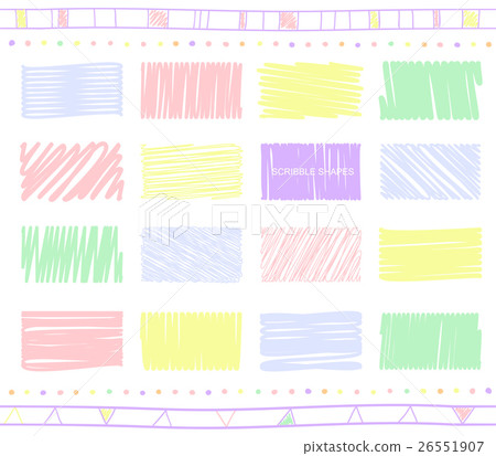 Vector set of scribble elements Vector set of scribble elements 26551907