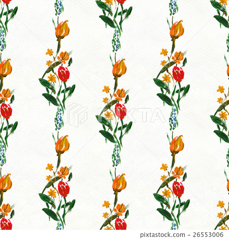 Seamless pattern with orange flowers Seamless pattern with orange flowers 26553006