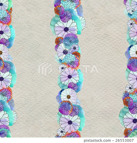 Seamless floral pattern with asters and daisy Seamless floral pattern with asters and daisy 26553007