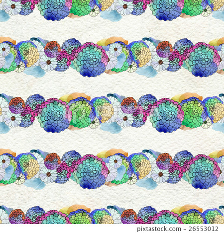 Seamless floral pattern with asters and daisy Seamless floral pattern with asters and daisy 26553012