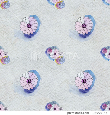 Seamless floral pattern with daisy flowers - Stock Illustration ...
