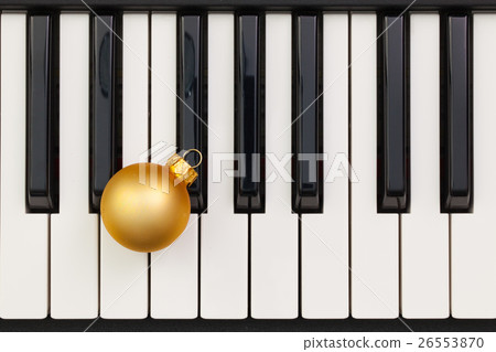 Top view close up shot of piano keyboard Top view close up shot of piano keyboard 26553870