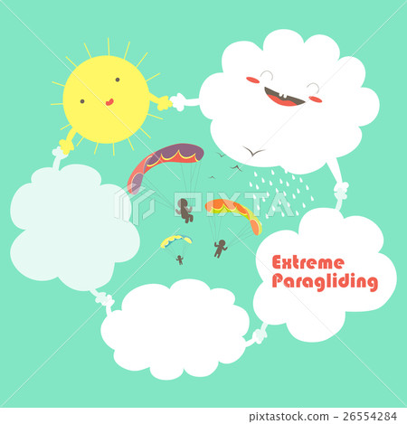 Paragliders on sky 26554284