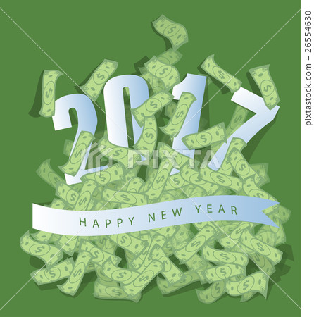 Happy new year 2017 and merry christmas, fireworks 26554630