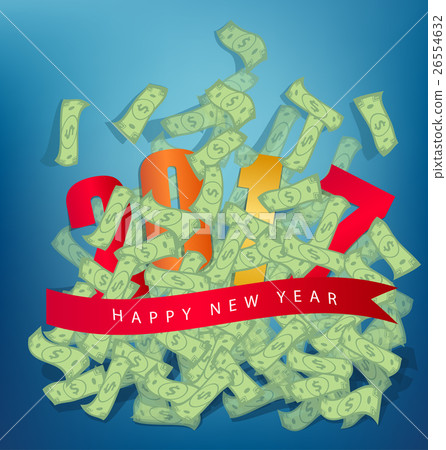 Happy new year 2017 and merry christmas, fireworks Happy new year 2017 and merry christmas, fireworks 26554632