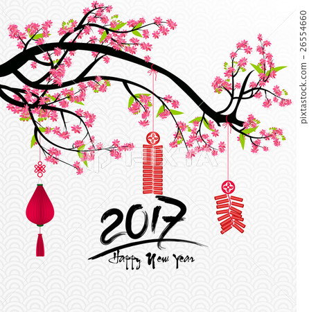 Happy new year 2017 and merry christmas, fireworks Happy new year 2017 and merry christmas, fireworks 26554660