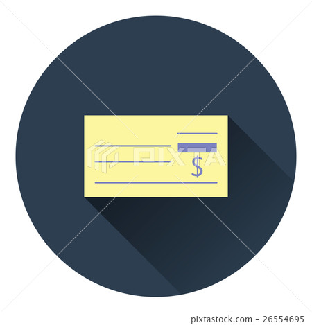 Bank check icon Bank check icon 26554695