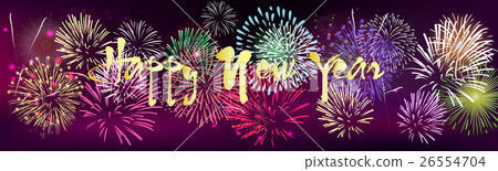 Happy new year 2017 and merry christmas, fireworks Happy new year 2017 and merry christmas, fireworks 26554704