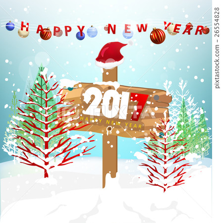 Happy new year 2017 and merry christmas, fireworks Happy new year 2017 and merry christmas, fireworks 26554828