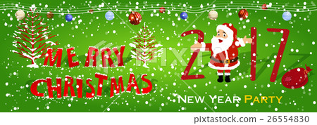 Happy new year 2017 and merry christmas, fireworks Happy new year 2017 and merry christmas, fireworks 26554830
