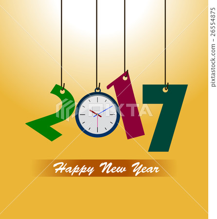 Happy new year 2017 and merry christmas, fireworks 26554875