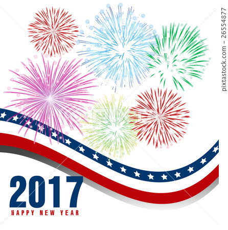 Happy new year 2017 and merry christmas, fireworks Happy new year 2017 and merry christmas, fireworks 26554877