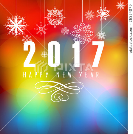 Happy new year 2017 and merry christmas, fireworks 26554879
