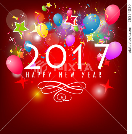 Happy new year 2017 and merry christmas, fireworks Happy new year 2017 and merry christmas, fireworks 26554880