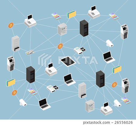 Conception image of block chain network 26556026
