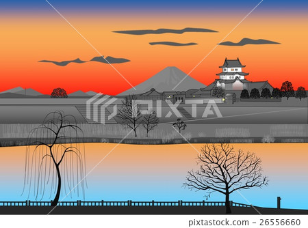 Sekkyu Castle Sunset 26556660