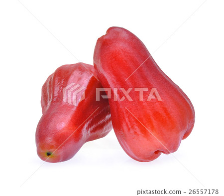 fresh red rose apple isolated on white background fresh red rose apple isolated on white background 26557178