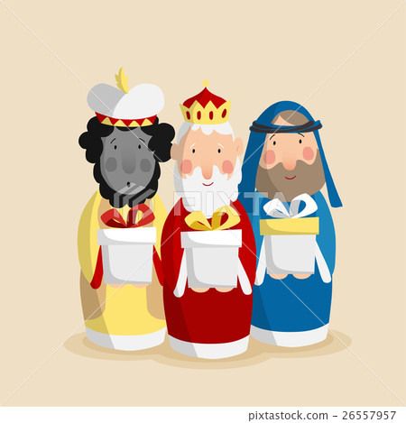 Christmas greeting card, invitation with three 26557957