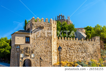 Tower of San Martin bridge in Toledo, Spain Tower of San Martin bridge in Toledo, Spain 26558155