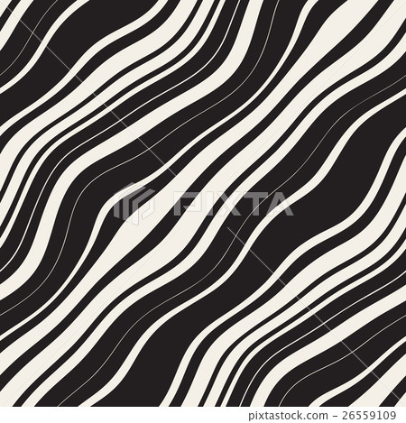 Vector Seamless Black and White Hand Drawn - Stock Illustration ...