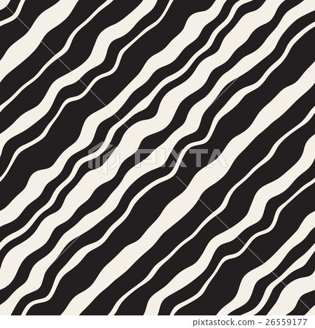 Vector Seamless Black and White Hand Drawn - Stock Illustration ...