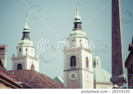 St. Nicholas Cathedral in Ljubljana, Slovenia. St. Nicholas Cathedral in Ljubljana, Slovenia. 26559195