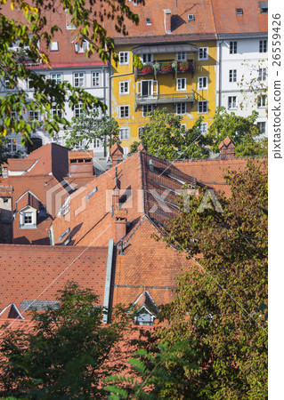 City of Ljubljana architecture and green landscape 26559426