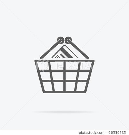 Simple Shopping Basket Icon Illustration. 26559585
