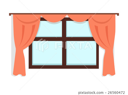 Window with Red Curtains Window with Red Curtains 26560472