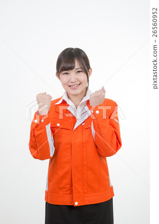 Woman in work clothes Woman in work clothes 26560952