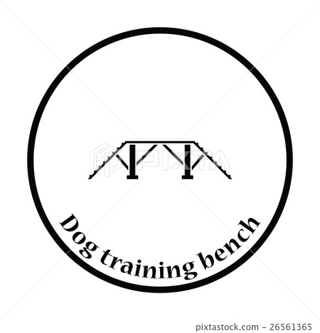 Dog training bench icon 26561365