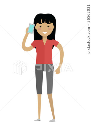 European Woman in Blouse and Breeches Speaking European Woman in Blouse and Breeches Speaking 26562031