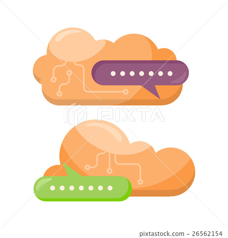 Cloud Storage Design Flat Concept. Saving Info - Stock Illustration ...