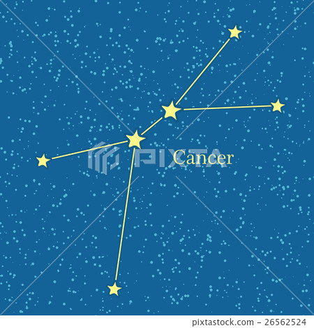 Cancer Zodiac Symbol on Background of Cosmic Sky. Cancer Zodiac Symbol on Background of Cosmic Sky. 26562524