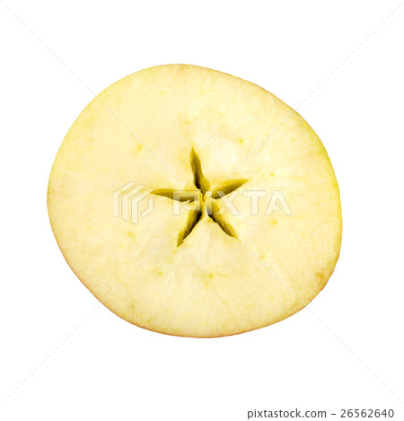 Cross section of red apple on white background 26562640